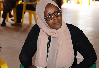Mariam Diallo, Présidente du Club des Jeunes Filles Leaders de Faranah, pendant les consultations nationales sur le CNJ