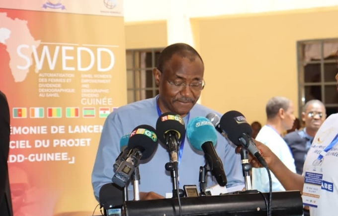 Prime Minister @MohamedBeavogui, delivering the SWEDD Guinea project launch speech in Labé - 20 May 2022
